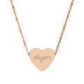 Engraved Heart Shaped Necklace