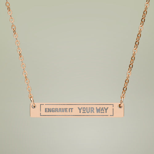 Bar Necklace Engraved Your Way