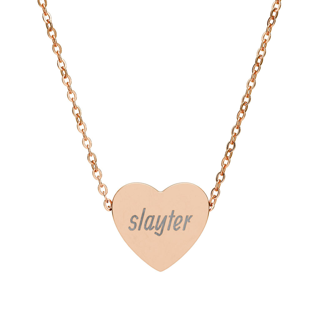 Engraved Heart Shaped Necklace