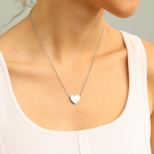 Engraved Heart Shaped Necklace