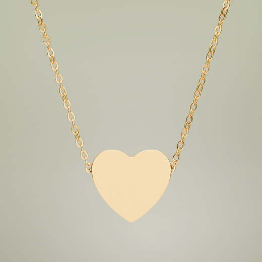 Engraved Heart Shaped Necklace