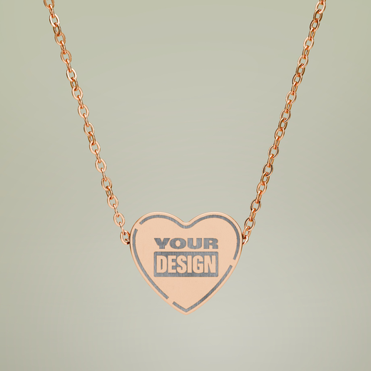 Engraved Heart Shaped Necklace